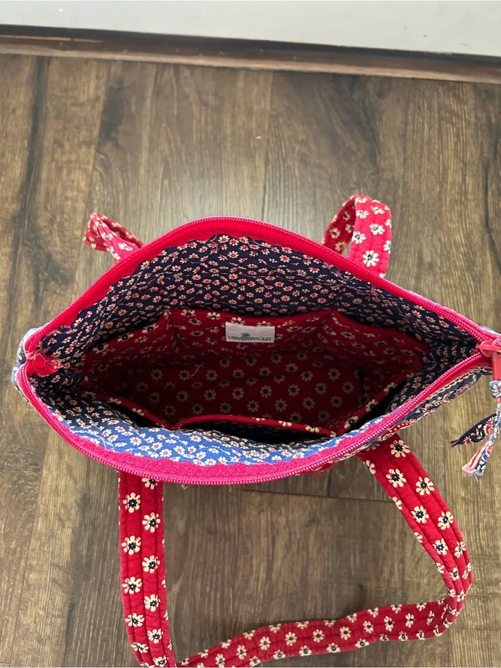 Vera Bradley Red Paisley & Floral Quilted Tote